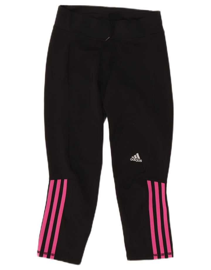 Leggings Capri da donna ADIDAS UK 4/6 XS poliestere nero