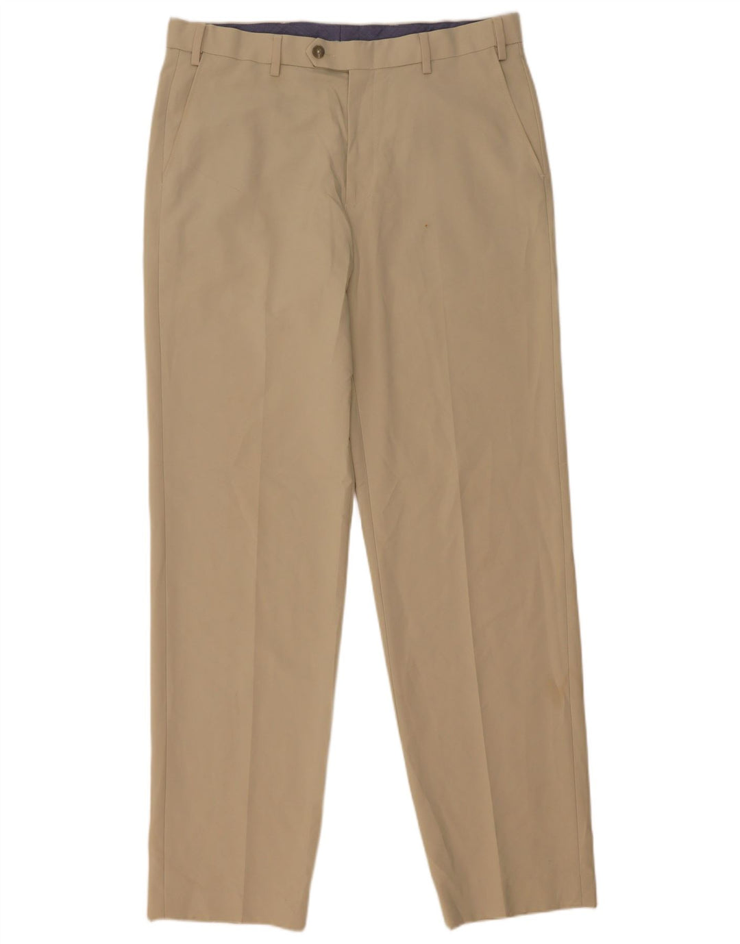 Pantaloni da abito regolari da uomo Marks & Spencer W34 L33 Poliestere beige