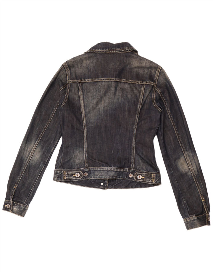 Giacca in denim da donna Benetton UK 12 medio blu navy