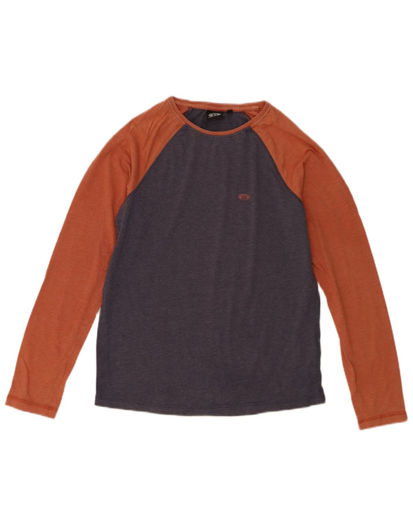 Top da uomo Animal a maniche lunghe XS in cotone color block blu navy