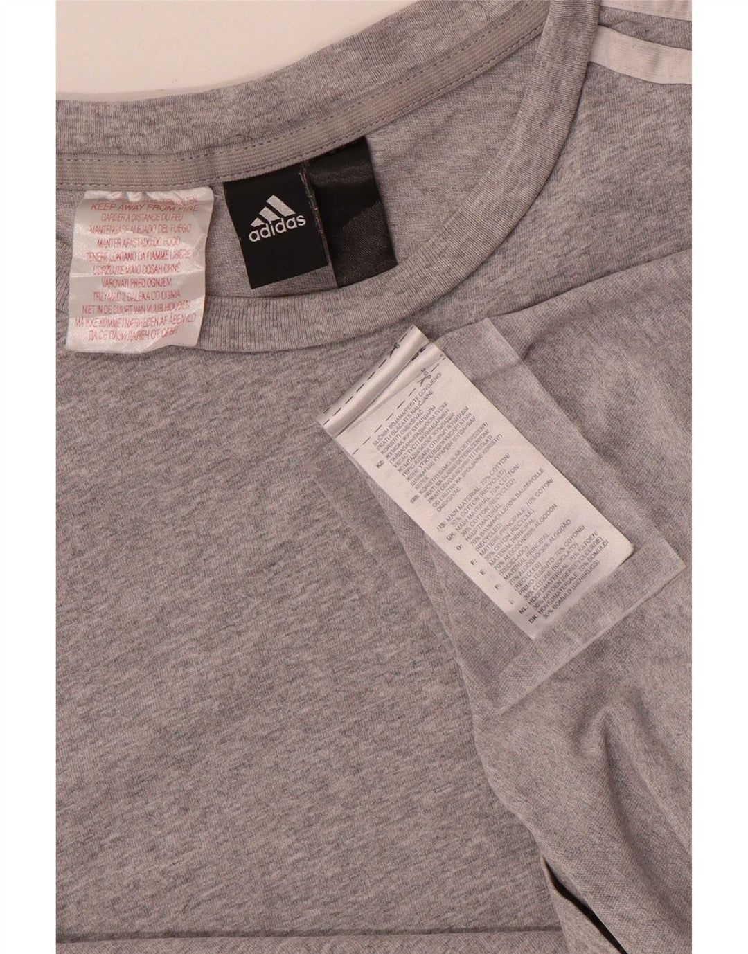 T-shirt Adidas da uomo Top XS in cotone grigio