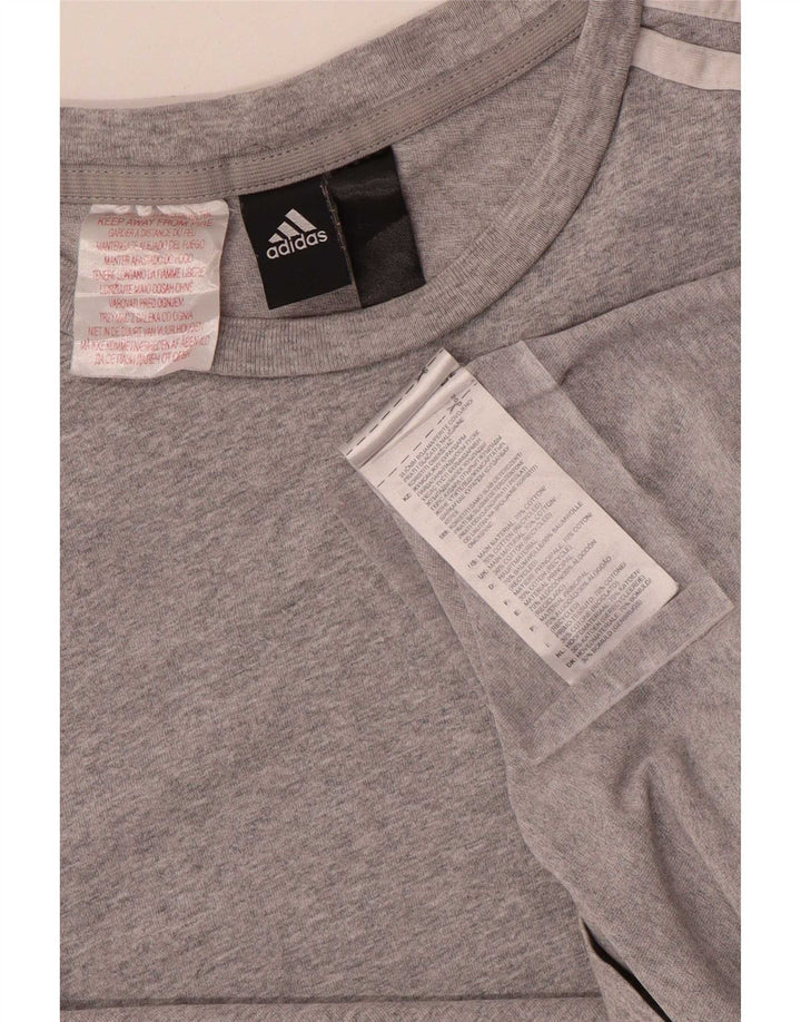 T-shirt Adidas da uomo Top XS in cotone grigio