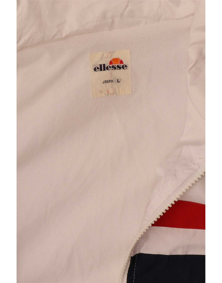 Giacca da ginnastica grafica da uomo Ellesse, grande, colore bianco