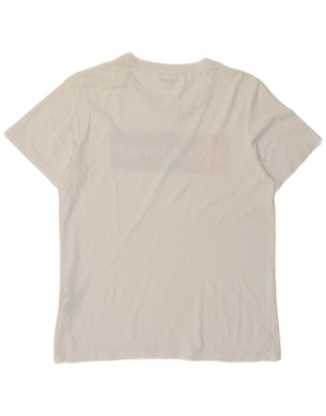 JACK & JONES Mens Graphic T-Shirt Top Large White Cotton