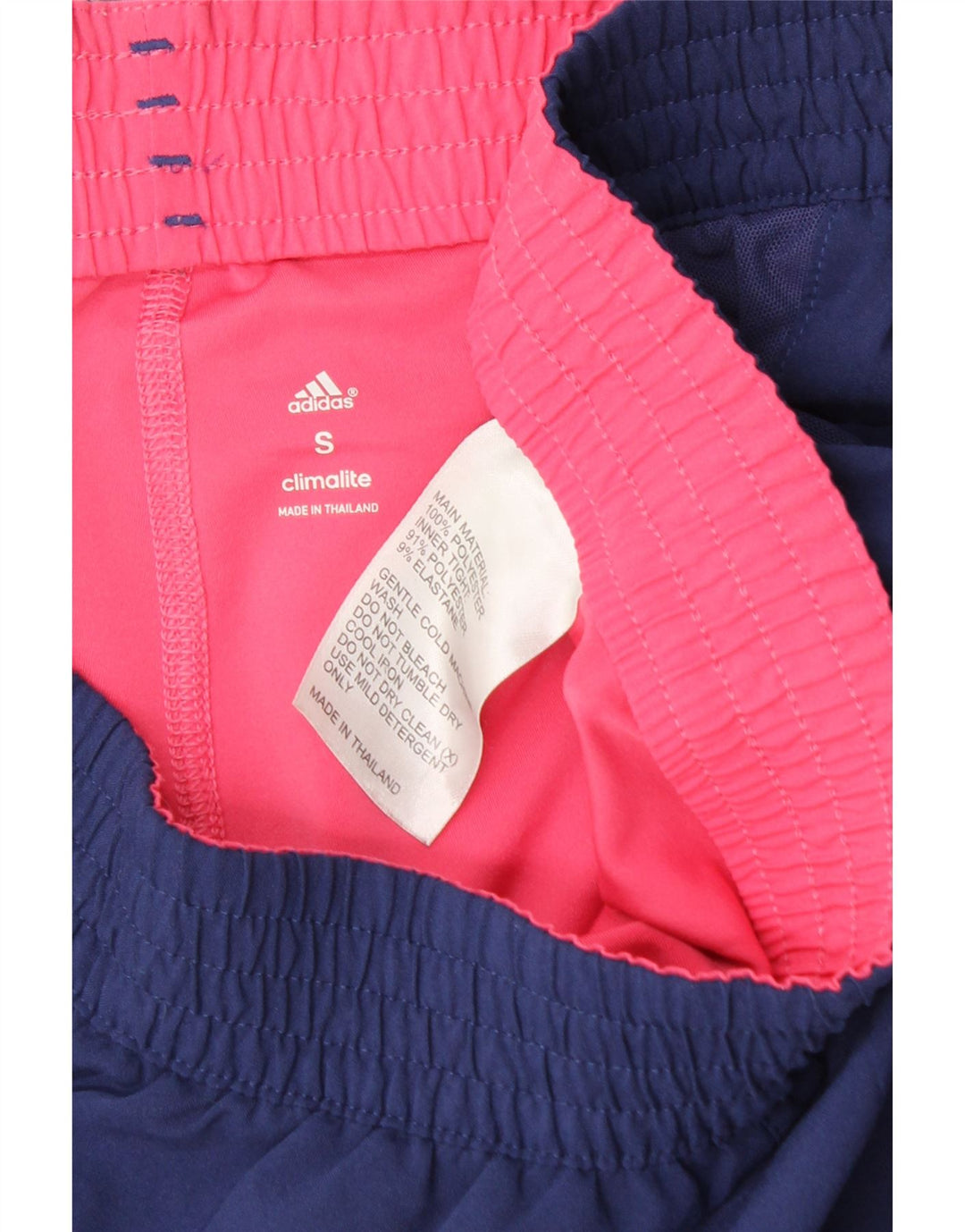 Pantaloncini sportivi Adidas Climalite da donna UK 10 piccoli poliestere blu