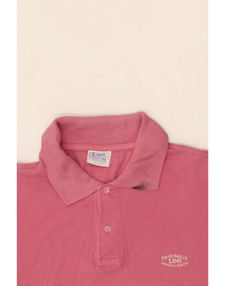 LEE Mens Polo Shirt Medium Pink Cotton Vintage Lee and Second-Hand Lee from Messina Hembry 