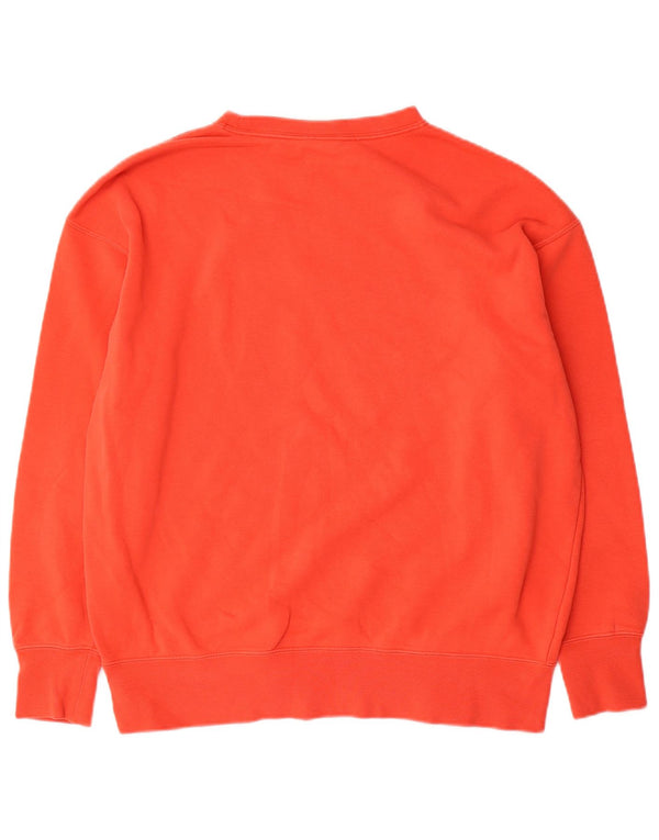 Felpa oversize con grafica Nike da donna UK 6 XS cotone arancione