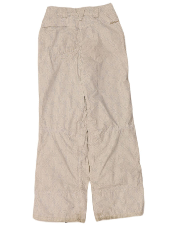 Pantaloni da sci da donna Helly Hansen UK 6 XS Bianco floreale in poliammide