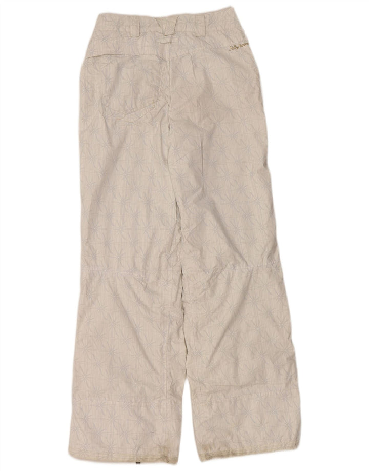 Pantaloni da sci da donna Helly Hansen UK 6 XS Bianco floreale in poliammide
