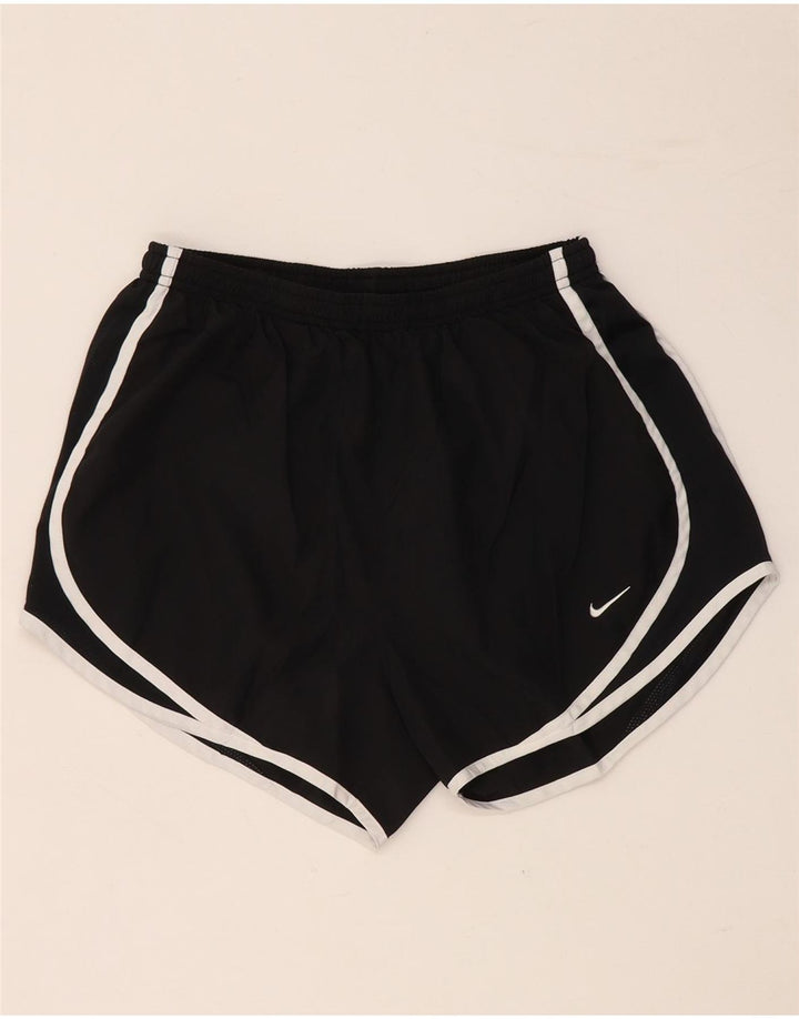Pantaloncini sportivi NIKE da donna Dri Fit UK 8 piccoli in poliestere nero