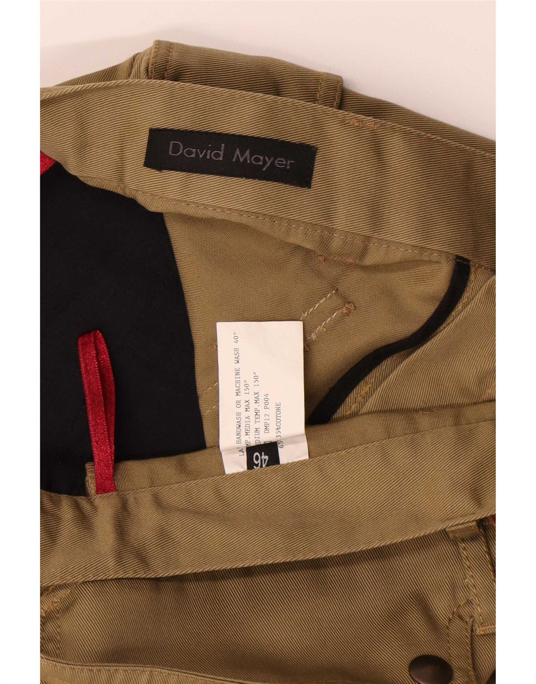 Pantaloni cargo bootcut da donna David Mayer IT 46 Large W31 L29 Cachi