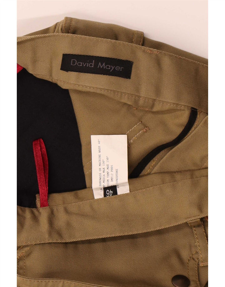 Pantaloni cargo bootcut da donna David Mayer IT 46 Large W31 L29 Cachi