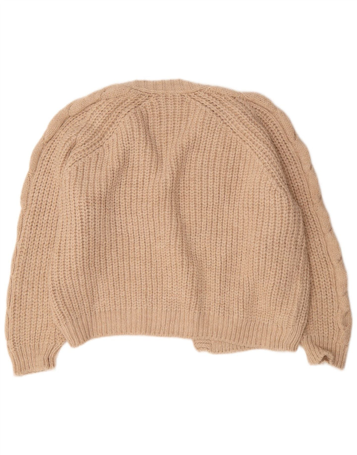 Maglione cardigan oversize da donna Marks & Spencer UK 18 XL Acrilico beige
