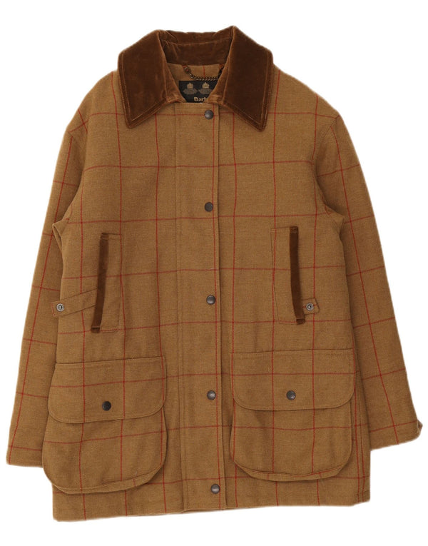 Cappotto oversize da donna Barbour UK 10 Small Beige Check