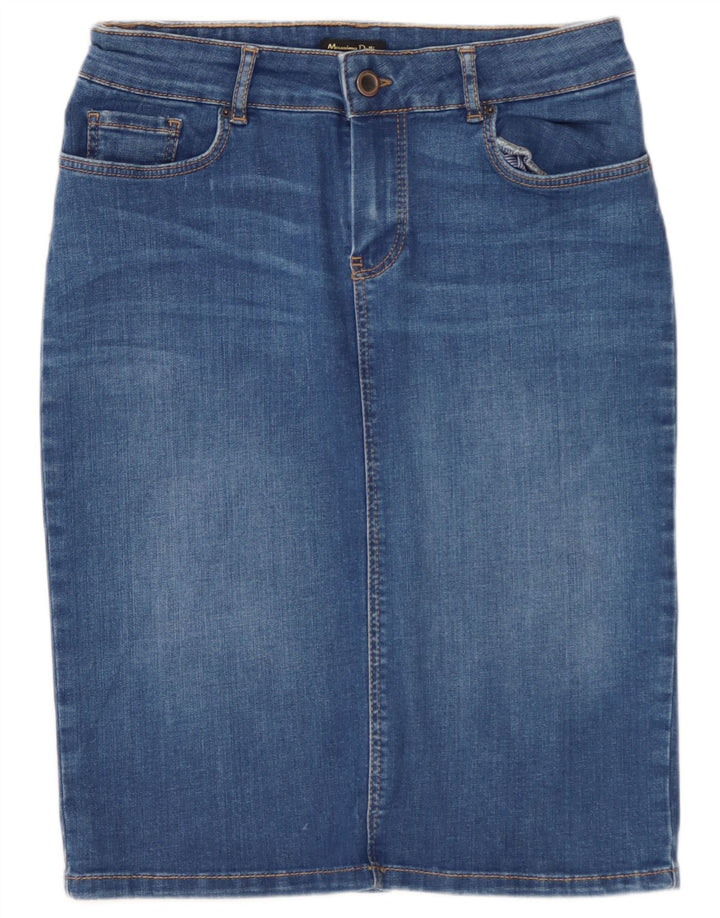 Gonna in denim da donna Massimo Dutti EU 38 piccola W28 blu