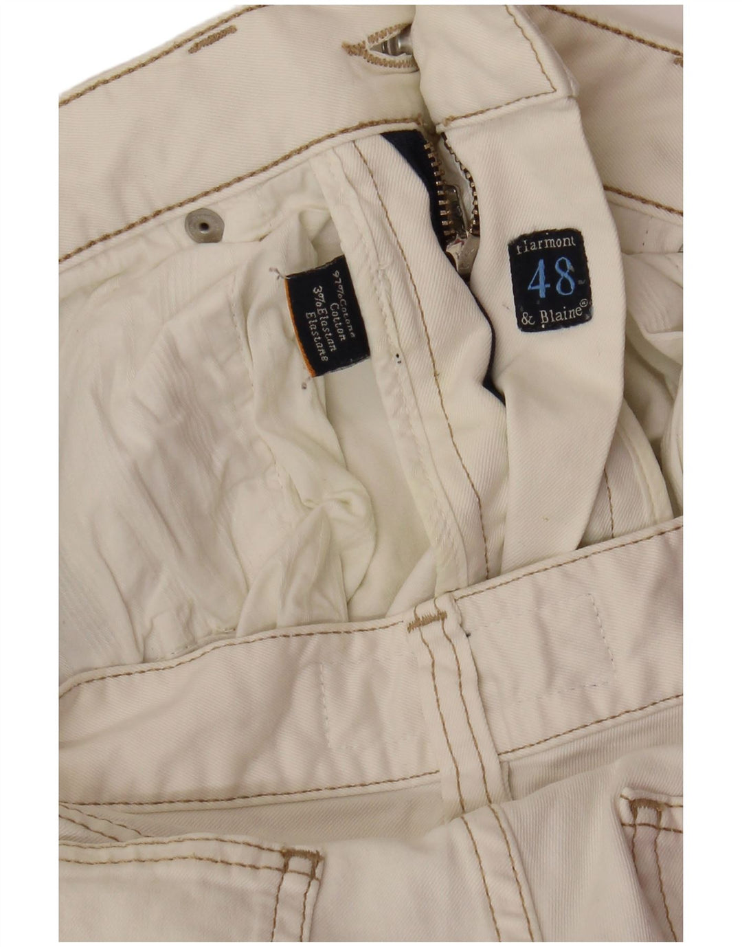 Pantaloni casual da uomo HARMONT & BLAINE IT 48 Medio W33 L34 Bianco