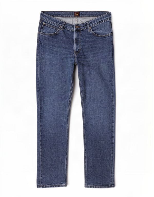 Jeans dritti da uomo Lee Daren Zip Fly W36 L32 cotone blu