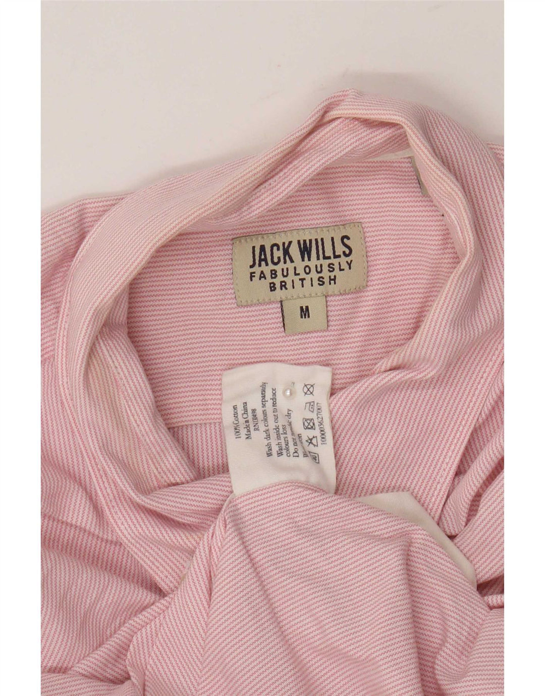 Camicia da uomo Jack Wills in cotone gessato rosa medio