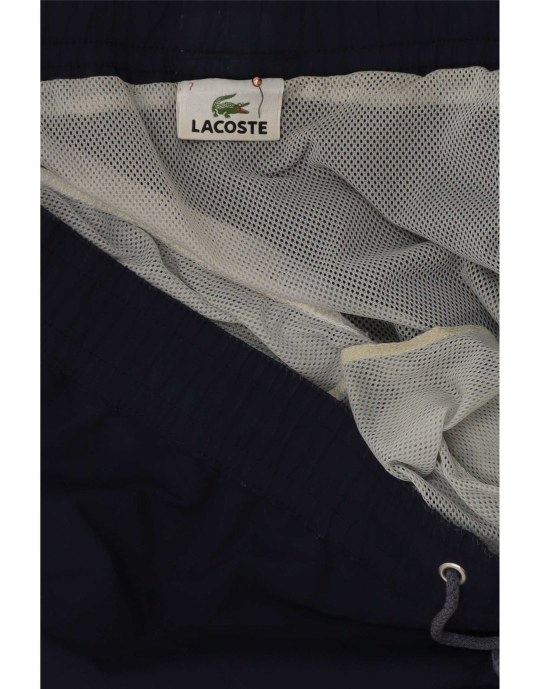 Pantaloncini da bagno da uomo Lacoste taglia 7 2XL poliestere blu navy