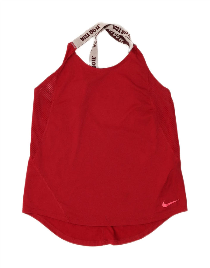 Canotta Nike Dri Fit da donna UK 12 medio rosso poliestere