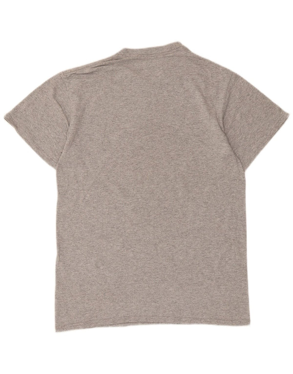 T-shirt grafica da uomo Majestic Houston Astons Top in cotone chiazzato grigio piccolo