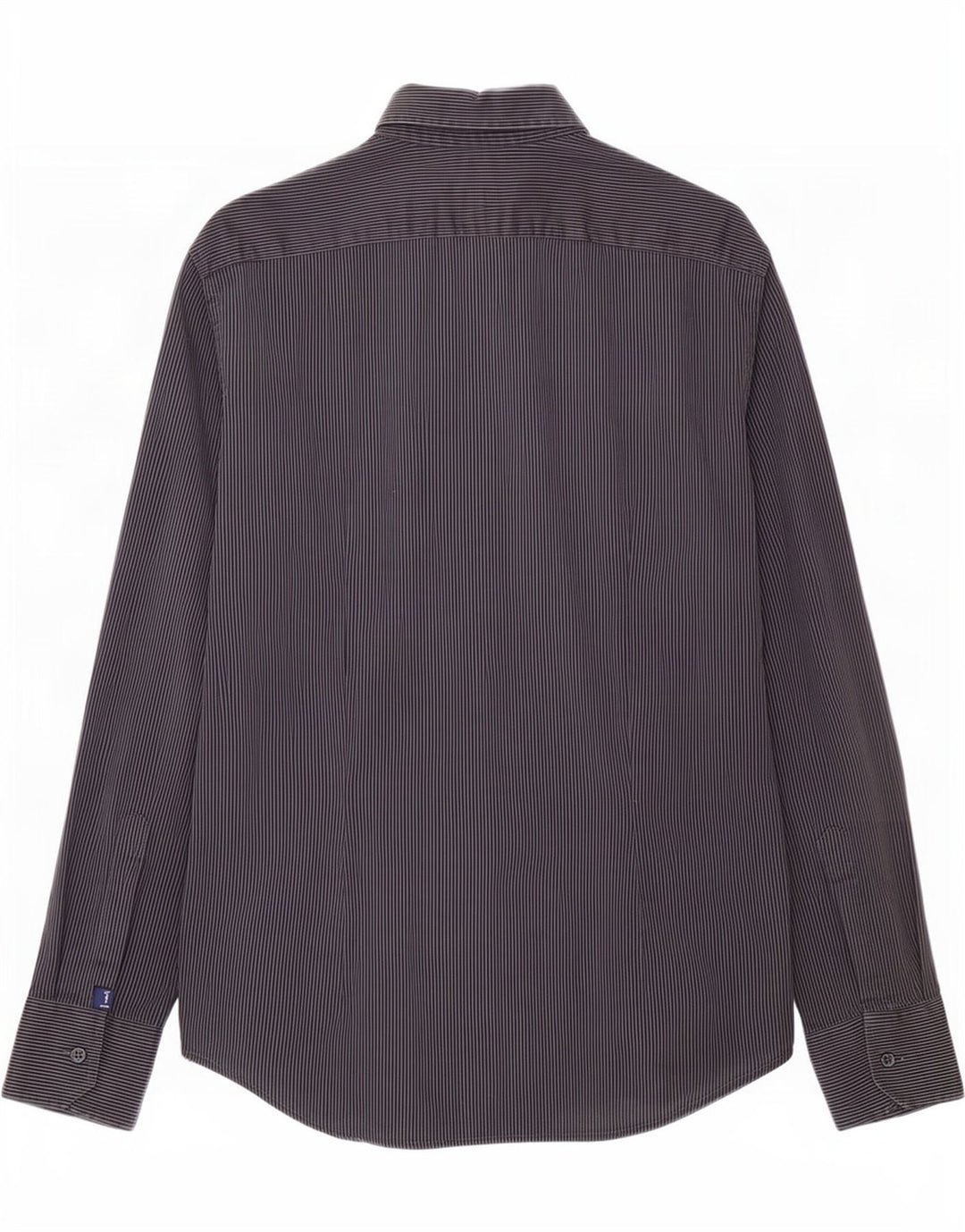 Camicia Uomo Trussardi Jeans Cotone Gessato Grigio Medio
