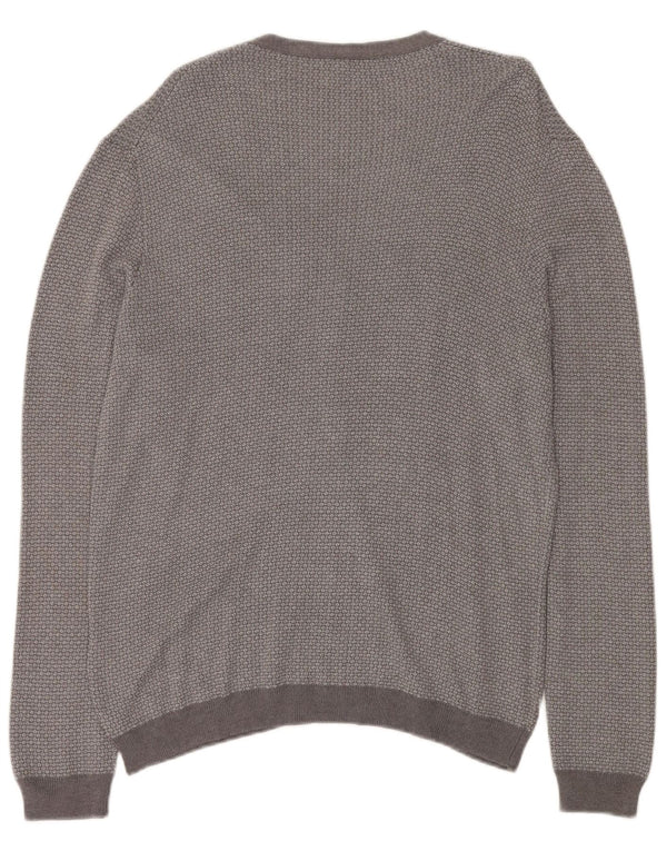 Maglione cardigan da donna BENETTON UK 18 XL Viscosa screziata grigia