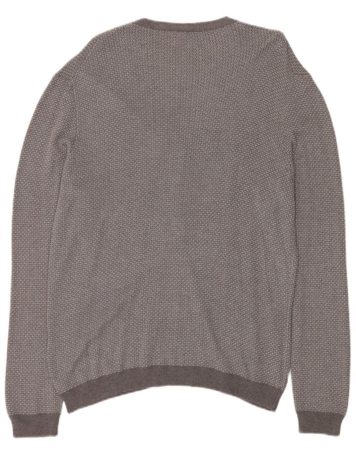 Maglione cardigan da donna BENETTON UK 18 XL Viscosa screziata grigia