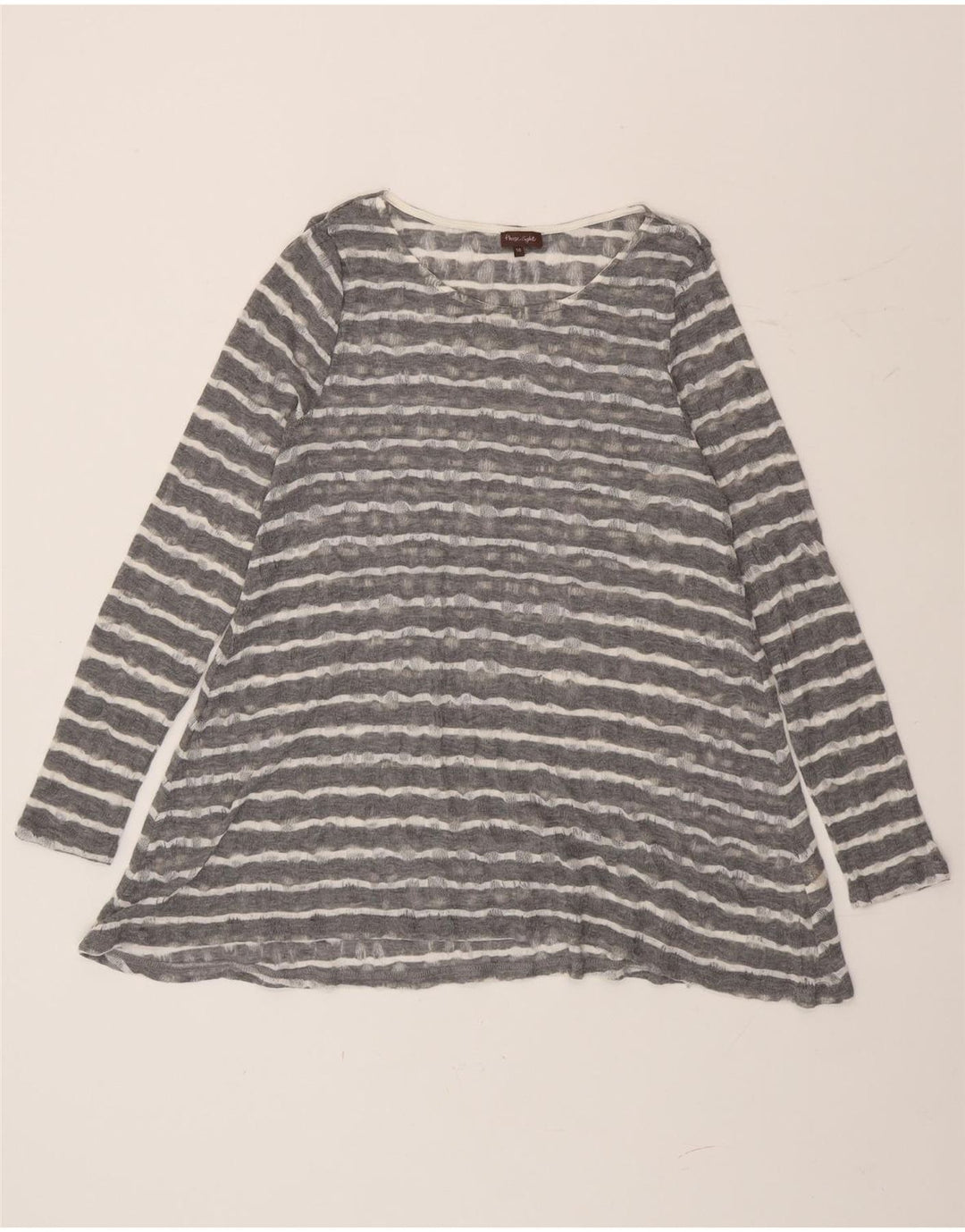 Top tunica a maniche lunghe da donna Phase Eight UK 14 Grigio medio a righe