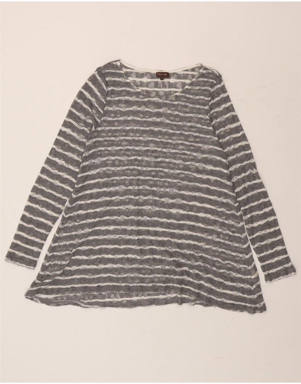 Top tunica a maniche lunghe da donna Phase Eight UK 14 Grigio medio a righe