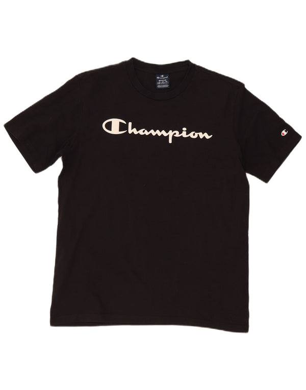 T-shirt grafica da uomo Champion Top media nera