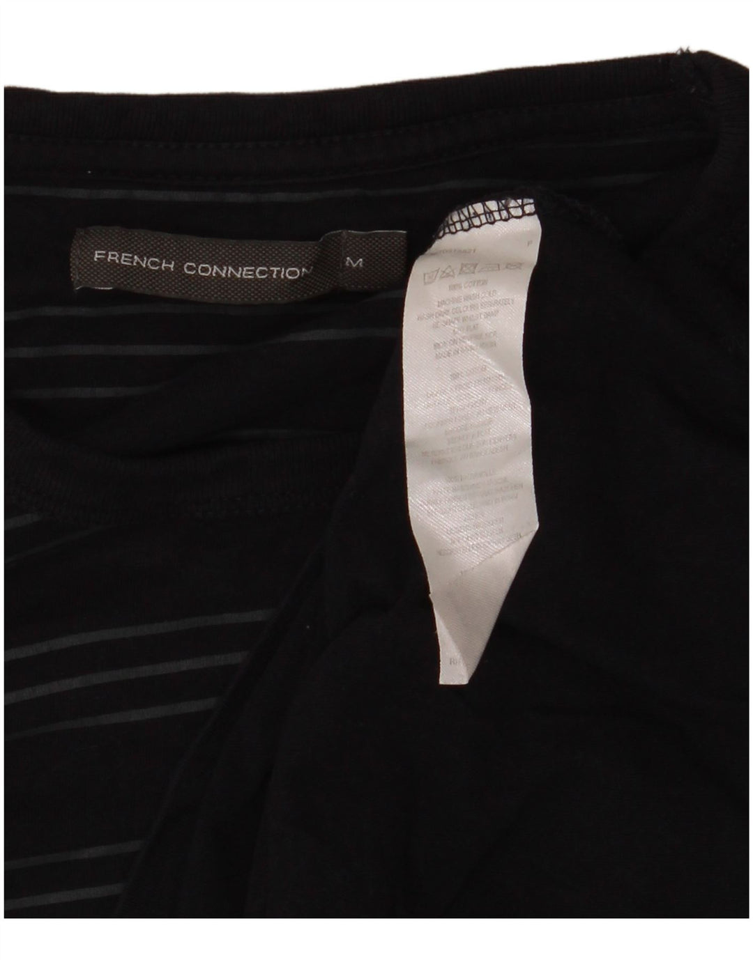 T-shirt da uomo French Connection Top in cotone a righe blu navy medio