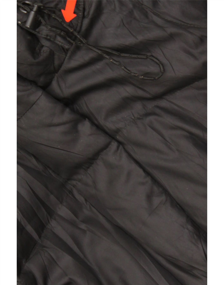 Cappotto imbottito con cappuccio da donna Eddie Bauer UK 14 poliestere nero medio
