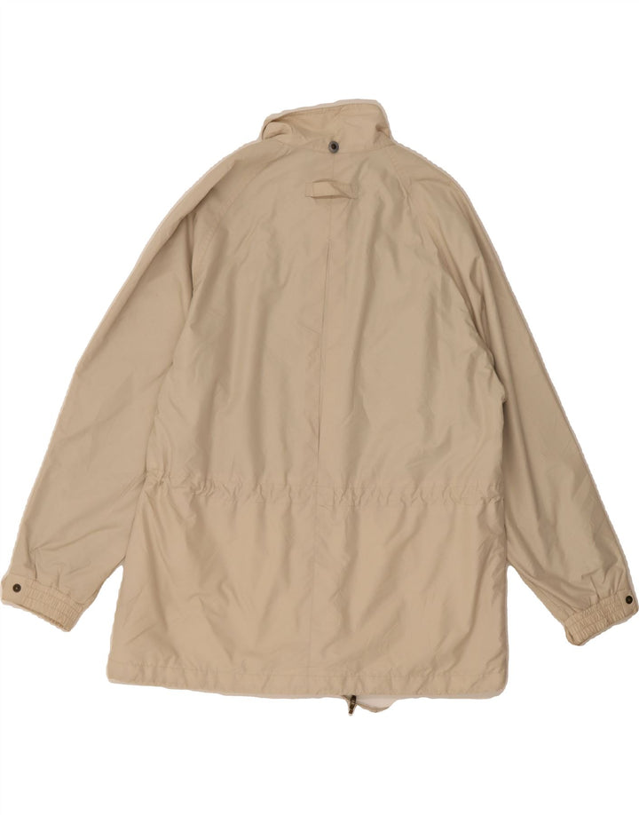 L.L.BEAN Womens Loose Fit Rain Jacket UK 14 Medium Beige Polyester Vintage L.L.Bean and Second-Hand L.L.Bean from Messina Hembry 
