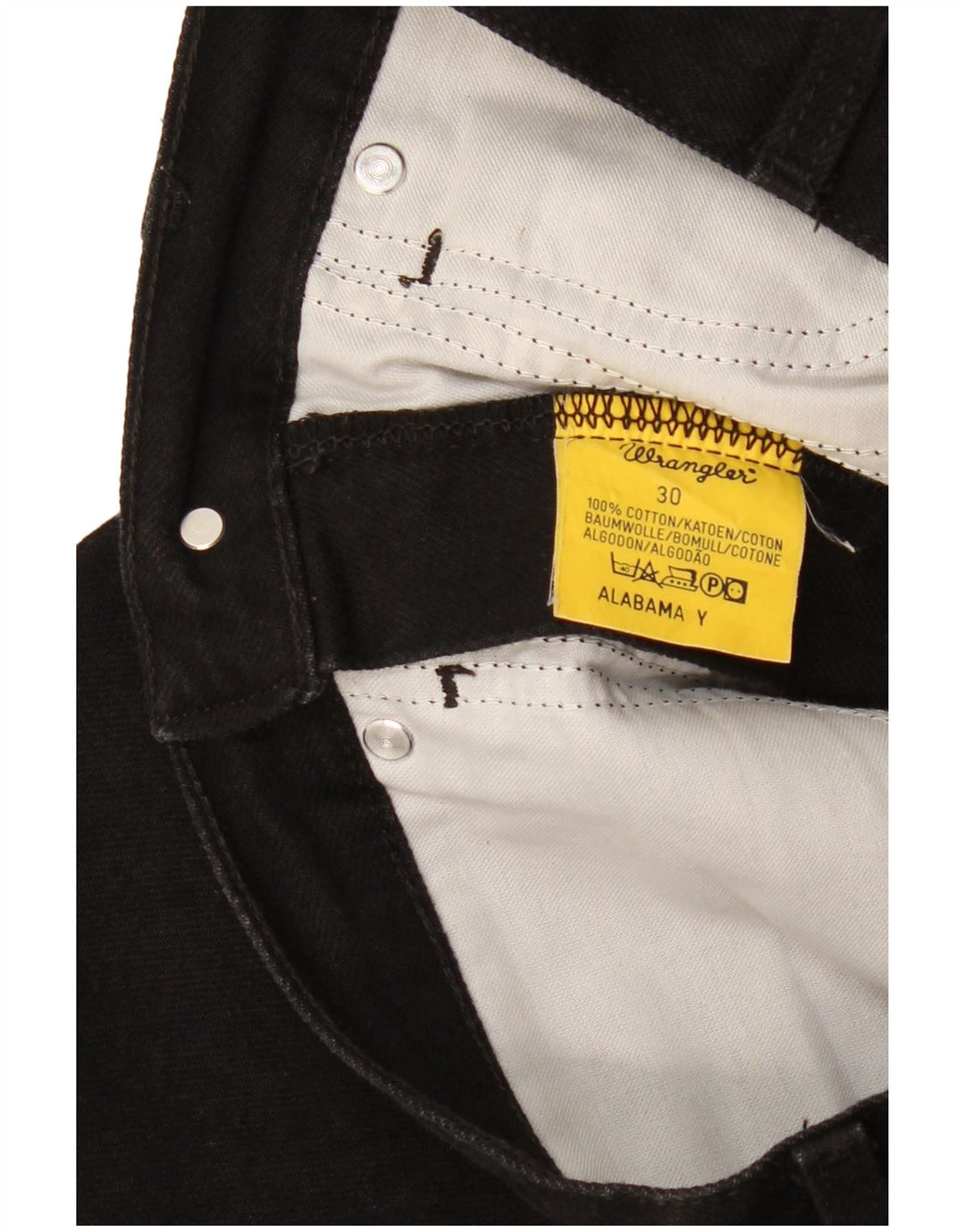 Jeans dritti da uomo Alabama WRANGLER W30 L32 cotone nero