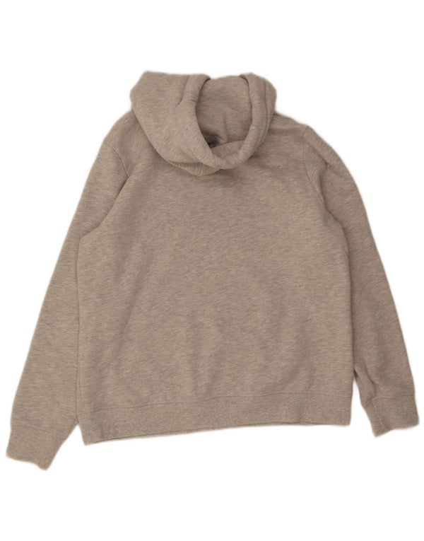 Felpa con cappuccio da donna Superdry UK 16 grande cotone chiazzato grigio