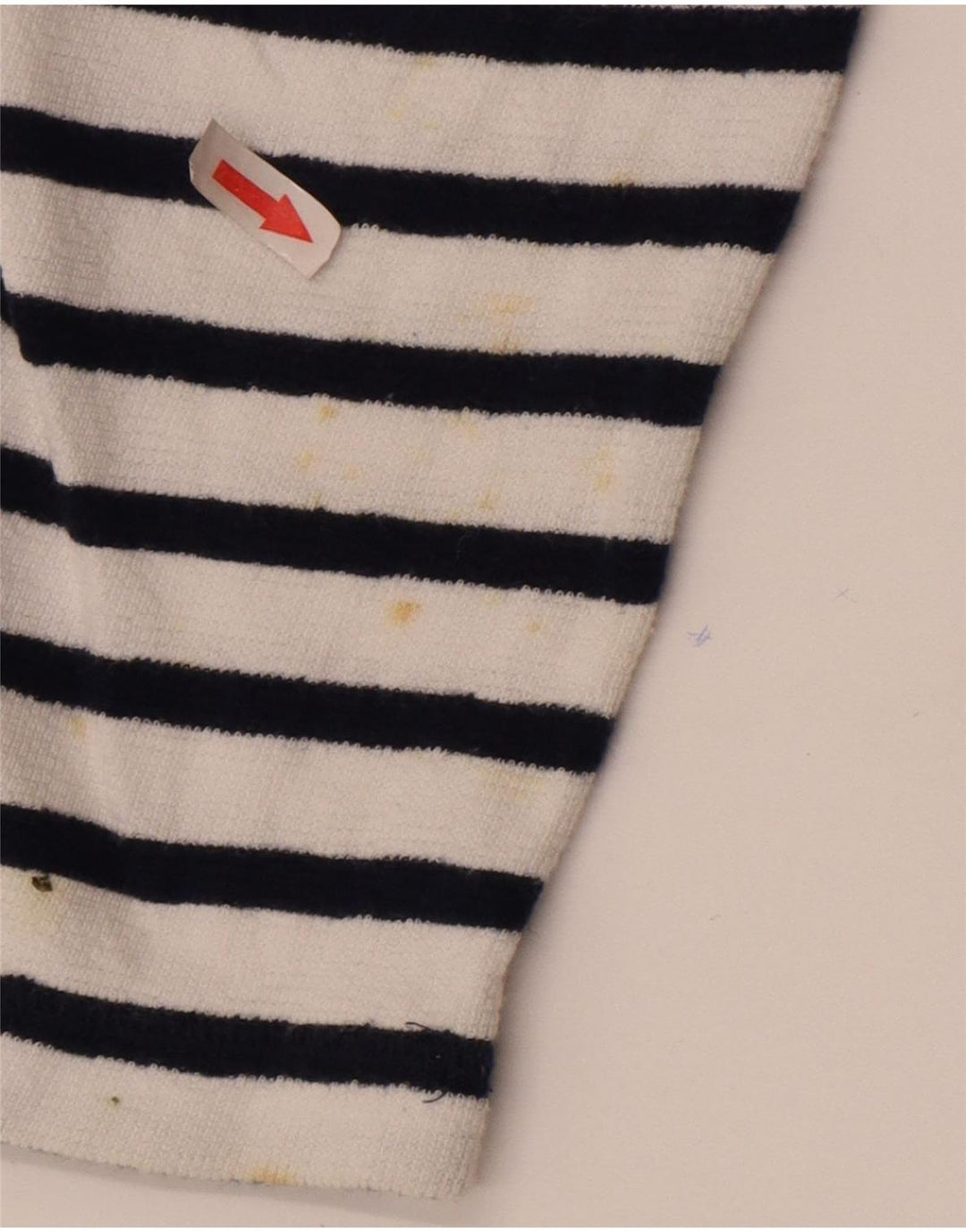Maglione maglione girocollo da donna Marks & Spencer UK 14 grandi righe bianche