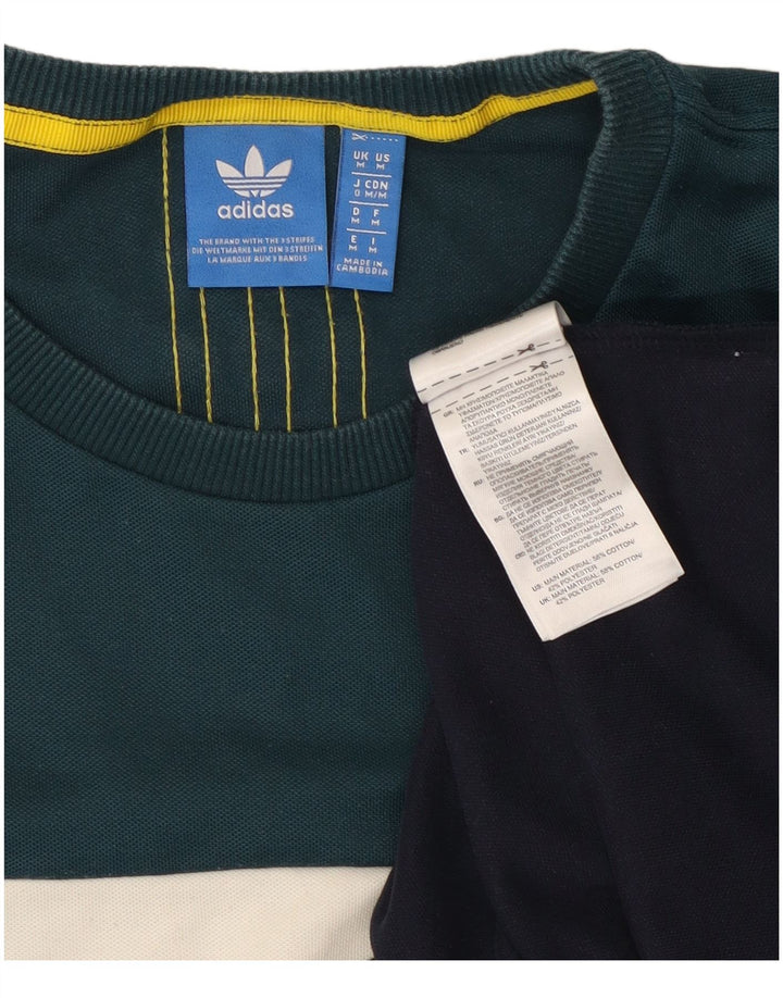 T-shirt da uomo Adidas Top in cotone color block multicolore medio