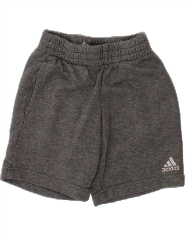 ADIDAS Boys Sport Shorts 7-8 Years  Grey Cotton Vintage Adidas and Second-Hand Adidas from Messina Hembry 