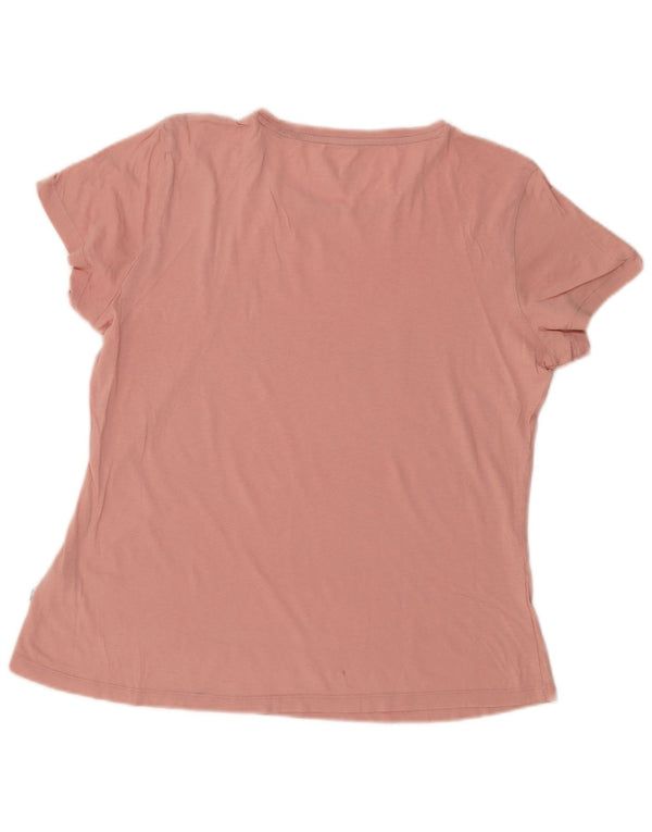 Puma T-shirt grafica da donna Top UK 16 Large Rosa Cotone