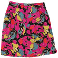 Gonna a trapezio da donna vintage W30 rosa medio floreale