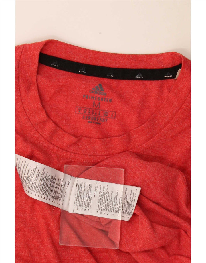 T-shirt Adidas Aeroready da uomo Top in poliestere rosso medio