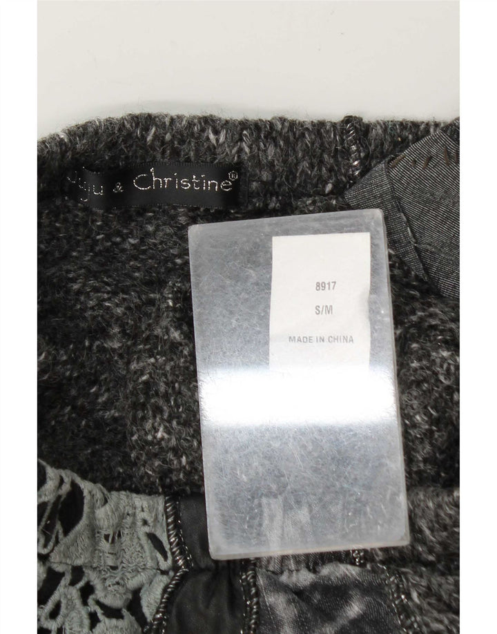 Gonna asimmetrica lavorata a maglia da donna Juju & Christine piccola W30 patchwork grigio