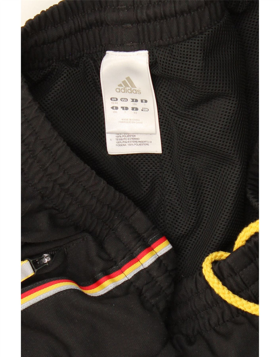 Pantaloni da tuta da uomo ADIDAS UK 42/44 Large W36 L30 poliestere nero