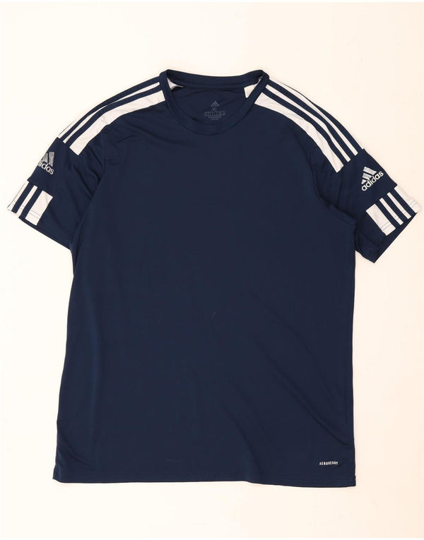 T-shirt Adidas Aeroready da uomo Top XL in poliestere blu navy