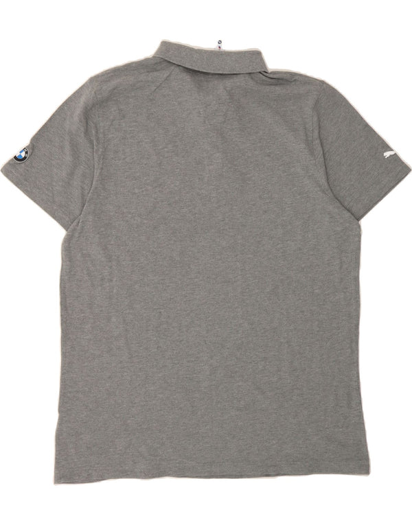 PUMA Mens BMW Motorsport Graphic Polo Shirt 2XL Grey Cotton
