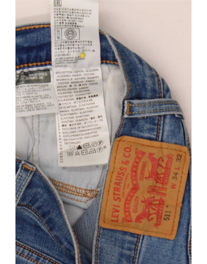Jeans Levi's Uomo 511 Slim W34 L32 Cotone Blu