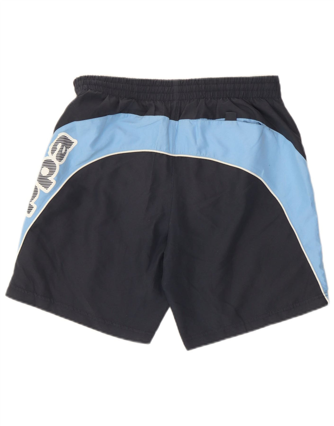 Pantaloncini da bagno grafici da uomo Kappa XS in poliestere color block blu navy