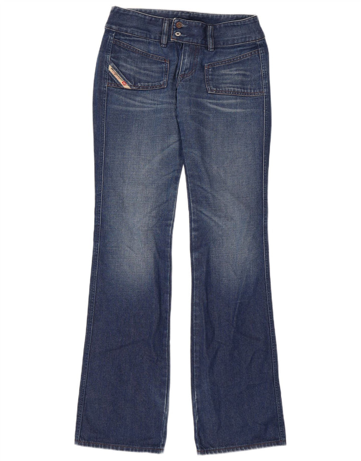 Jeans Diesel da donna a gamba svasata W28 L34 Blu Cotone