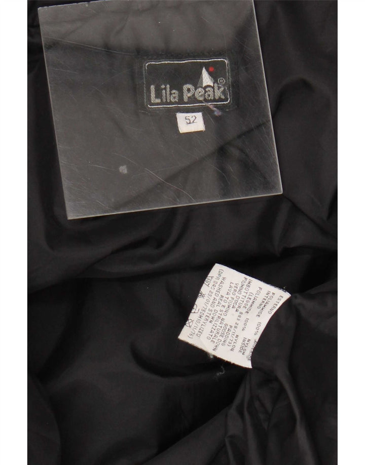 Giacca imbottita da uomo vintage IT 50 XL Nera Poliammide
